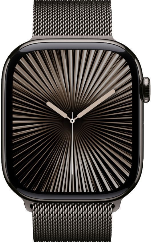 Apple Watch Series 10 (Cellular + GPS) - 64GB - 42mm - Slate Titanium Case with Slate Stainless Steel Milanese Loop Band - One Size by Apple - Refurbished - Premium condition - US$364.94