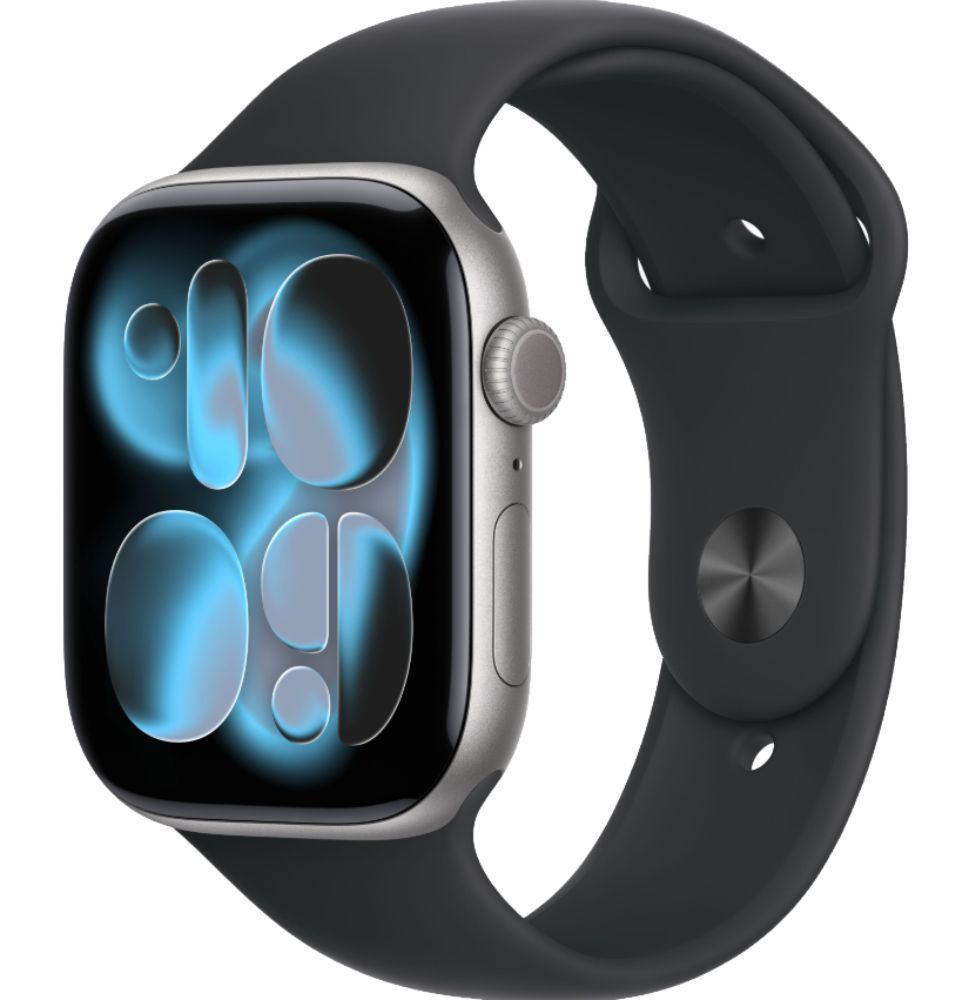 Apple Watch Series 11 (Cellular + GPS) - 64GB - 42mm - Space Grey Aluminum Case with Black Stainless Steel Sport Band - One Size by Apple - Image 2