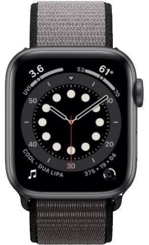 Apple Watch Series 6 (GPS) - 32GB - 40mm - Space Grey Aluminum Case with Anchor Gray Rubber Sport Loop Band by Apple - Refurbished - Very Good condition - US$110.99