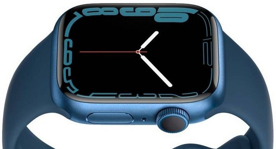Apple Watch Series 7 (Cellular + GPS) - 32GB - 41mm - Blue Aluminum Case with Abyss Blue Rubber Sport Band by Apple - Image 5