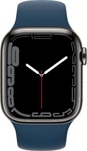 Apple Watch Series 7 (Cellular + GPS) - 32GB - 45mm - Graphite Stainless Steel Case with Abyss Blue Rubber Sport Band by Apple - Refurbished - Premium condition - US$183.28