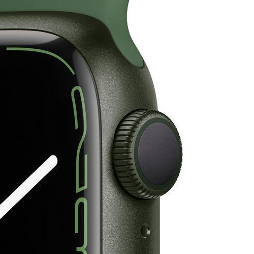 Apple Watch Series 7 (GPS) - 41mm - Green Case with Clover Sport Band by Apple - Image 3