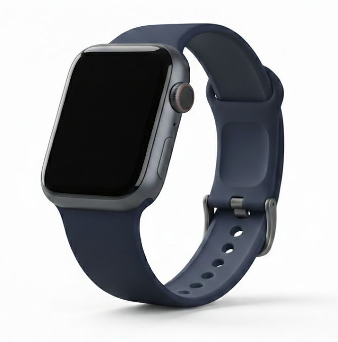 Apple Watch Series 7 (GPS) - 32GB - 41mm - Midnight Aluminum Case with Deep Navy Rubber Sport Band by Apple - Refurbished - Good condition - US$150.98