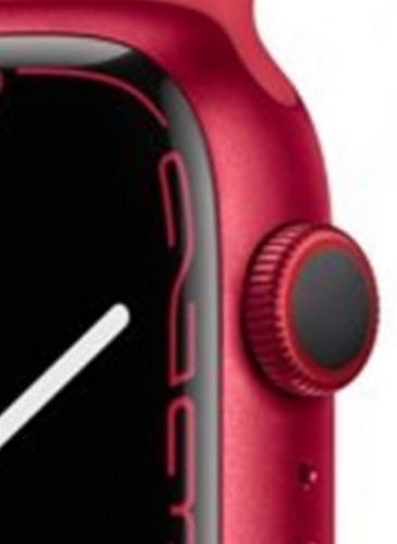 Apple Watch Series 7 (Cellular + GPS) - 32GB - 45mm - Red Aluminum Case with Red Rubber Sport Band by Apple - Image 3