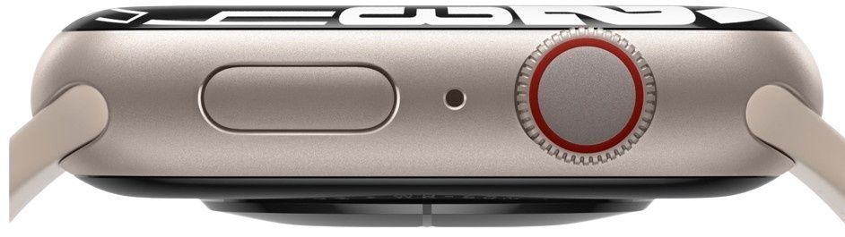 Apple Watch Series 7 (GPS) - 32GB - 41mm - Starlight Aluminum Case with Starlight Rubber Sport Band by Apple - Image 4