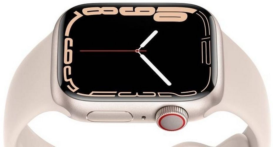 Apple Watch Series 7 (GPS) - 32GB - 41mm - Starlight Aluminum Case with Starlight Rubber Sport Band by Apple - Image 5
