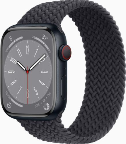 Apple Watch Series 8 (GPS) - 32GB - 45mm - Midnight Aluminum Case with Midnight Rubber Sport Band by Apple - Image 2
