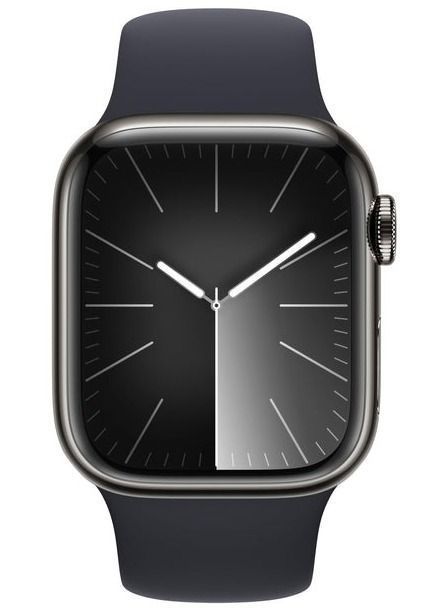 Apple Watch Series 9 (Cellular + GPS) - 64GB - 41mm - Graphite Aluminum Case with Midnight Rubber Sport Band - Small/Medium Size by Apple - Refurbished - Good condition - US$202.44