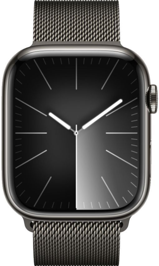 Apple Watch Series 9 (Cellular + GPS) - 64GB - 41mm - Graphite Stainless Steel Case with Graphite Stainless Steel Milanese Loop Band - One Size by Apple - Refurbished - Good condition - US$202.44