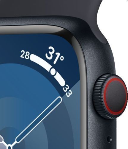 Apple Watch Series 9 (GPS) - 41mm - Midnight Case with Midnight Sport Band by Apple - Image 3
