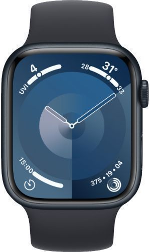 Apple Watch Series 9 (Cellular + GPS) - 64GB - 41mm - Midnight Aluminum Case with Midnight Textile Solo Loop Band - One Size by Apple - Refurbished - Like New condition - US$266.48