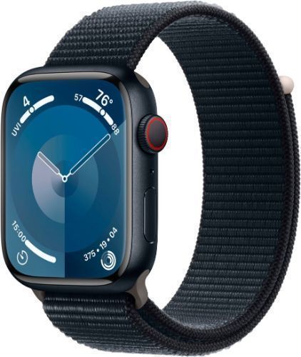 Apple Watch Series 9 (Cellular + GPS) - 64GB - 41mm - Midnight Aluminum Case with Midnight Textile Sport Loop - One Size by Apple - Refurbished - Like New condition - Image 2