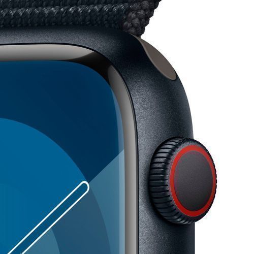 Apple Watch Series 9 (Cellular + GPS) - 64GB - 41mm - Midnight Aluminum Case with Midnight Textile Sport Loop - One Size by Apple - Refurbished - Like New condition - Image 3
