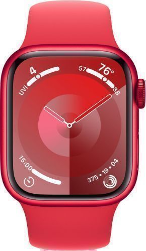 Apple Watch Series 9 (Cellular + GPS) - 64GB - 45mm - Red Aluminum Case with Red Rubber Sport Band - Small/Medium Size by Apple - Refurbished - Good condition - US$188.64