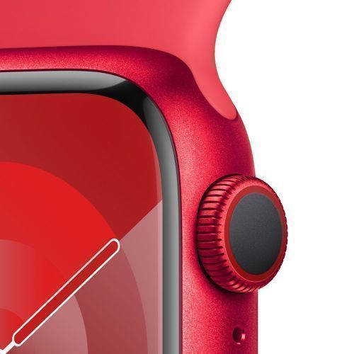 Apple Watch Series 9 (Cellular + GPS) - 41mm - Red Case with Red Sport Band by Apple - Image 3