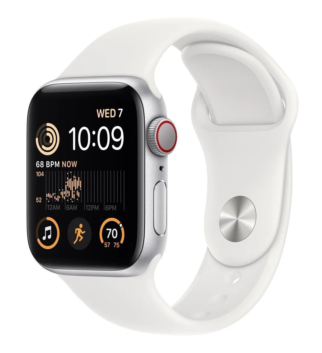 Apple Watch Series 9 (GPS) - 64GB - 45mm - Silver Aluminum Case with White Rubber Sport Band - One Size by Apple - Refurbished - Very Good condition - US$354.99