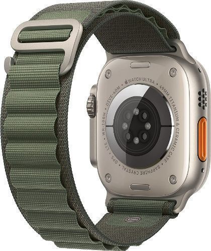 Apple Watch Ultra (Cellular + GPS) - 32GB - 49mm - Titanium Titanium Case with Green Rubber Alpine Loop Band - One Size by Apple - Refurbished - Good condition - Image 3