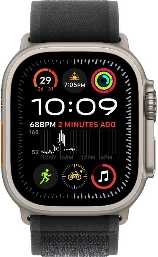 Apple Watch Ultra 2 (Cellular + GPS) - 64GB - 49mm - Titanium Titanium Case with Black Textile Alpine Loop Band - One Size by Apple - Refurbished - Very Good condition - US$562.99