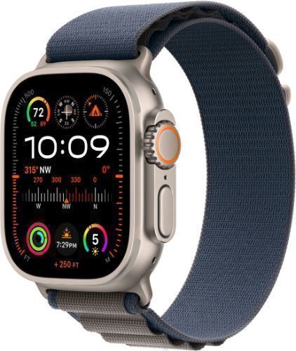 Apple Watch Ultra 2 (Cellular + GPS) - 64GB - 49mm - Titanium Titanium Case with Blue/Grey Textile Alpine Loop Band - Medium Size by Apple - Refurbished - Very Good condition - Image 2