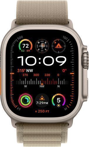 Apple Watch Ultra 2 - 64GB - 49mm - Titanium Titanium Case with Olive Rubber Alpine Loop Band - One Size by Apple - Refurbished - Very Good condition - CA$746.99