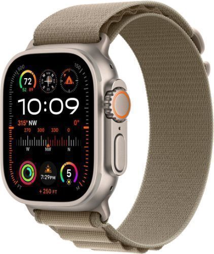 Apple Watch Ultra 2 - 64GB - 49mm - Titanium Titanium Case with Olive Rubber Alpine Loop Band - One Size by Apple - Image 2