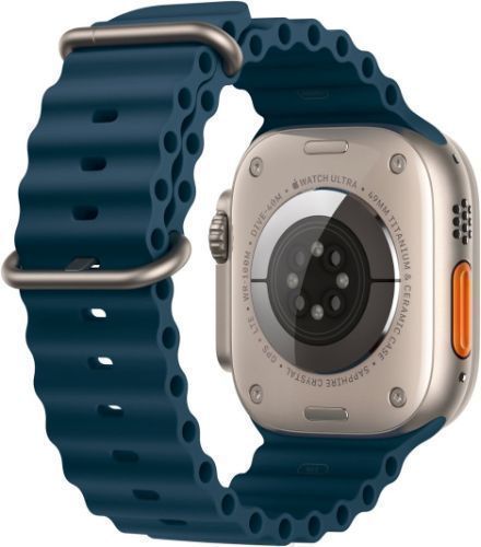 Apple Watch Ultra 2 (Cellular + GPS) - 64GB - 49mm - Titanium Titanium Case with Blue Rubber Ocean Band - One Size by Apple - Image 3
