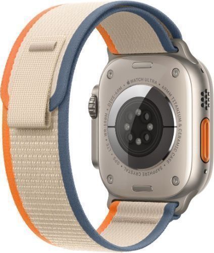 Apple Watch Ultra 2 (Cellular + GPS) - 64GB - 49mm - Titanium Titanium Case with Orange/Beige Textile Trail Loop Band - One Size by Apple - Image 5