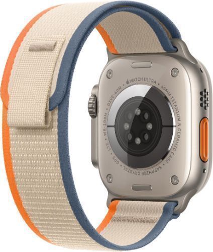 Apple Watch Ultra 2 (Cellular + GPS) - 64GB - 49mm - Titanium Titanium Case with Orange/Beige Textile Trail Loop Band - One Size by Apple - Image 6