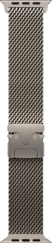 Apple Watch Ultra 2 (Cellular + GPS) - 64GB - 49mm - Titanium Titanium Case with Natural Textile Titanium Milanese Loop Band - M/L Size by Apple - Refurbished - Like New condition - Image 3