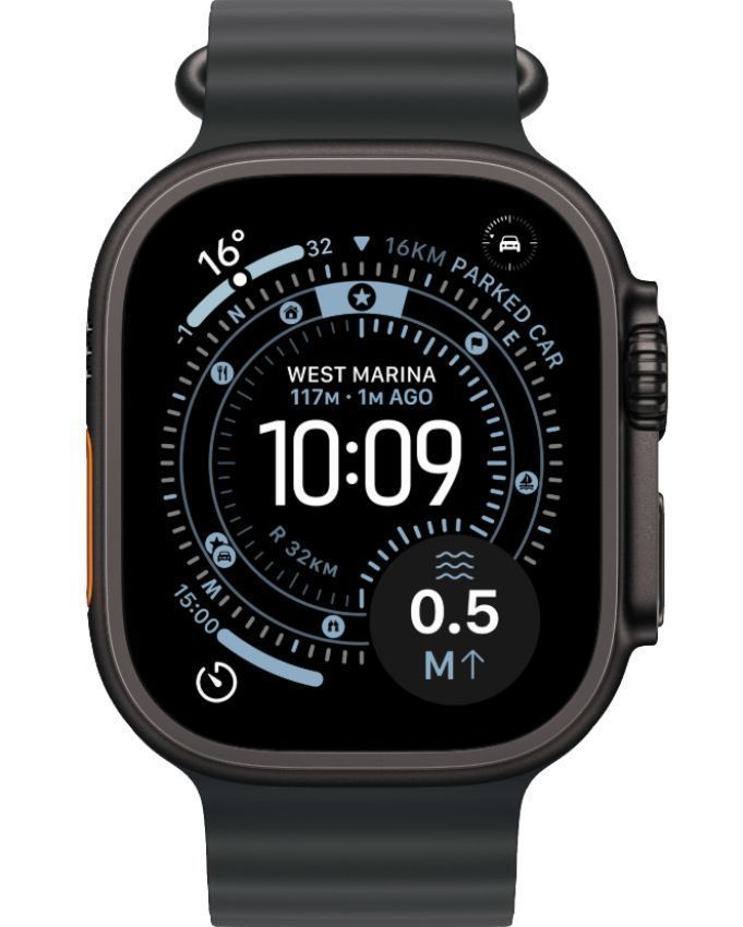 Apple Watch Ultra 3 - 49mm - Black Case with Black Ocean Band by Apple - Refurbished - Very Good condition - US$662.94