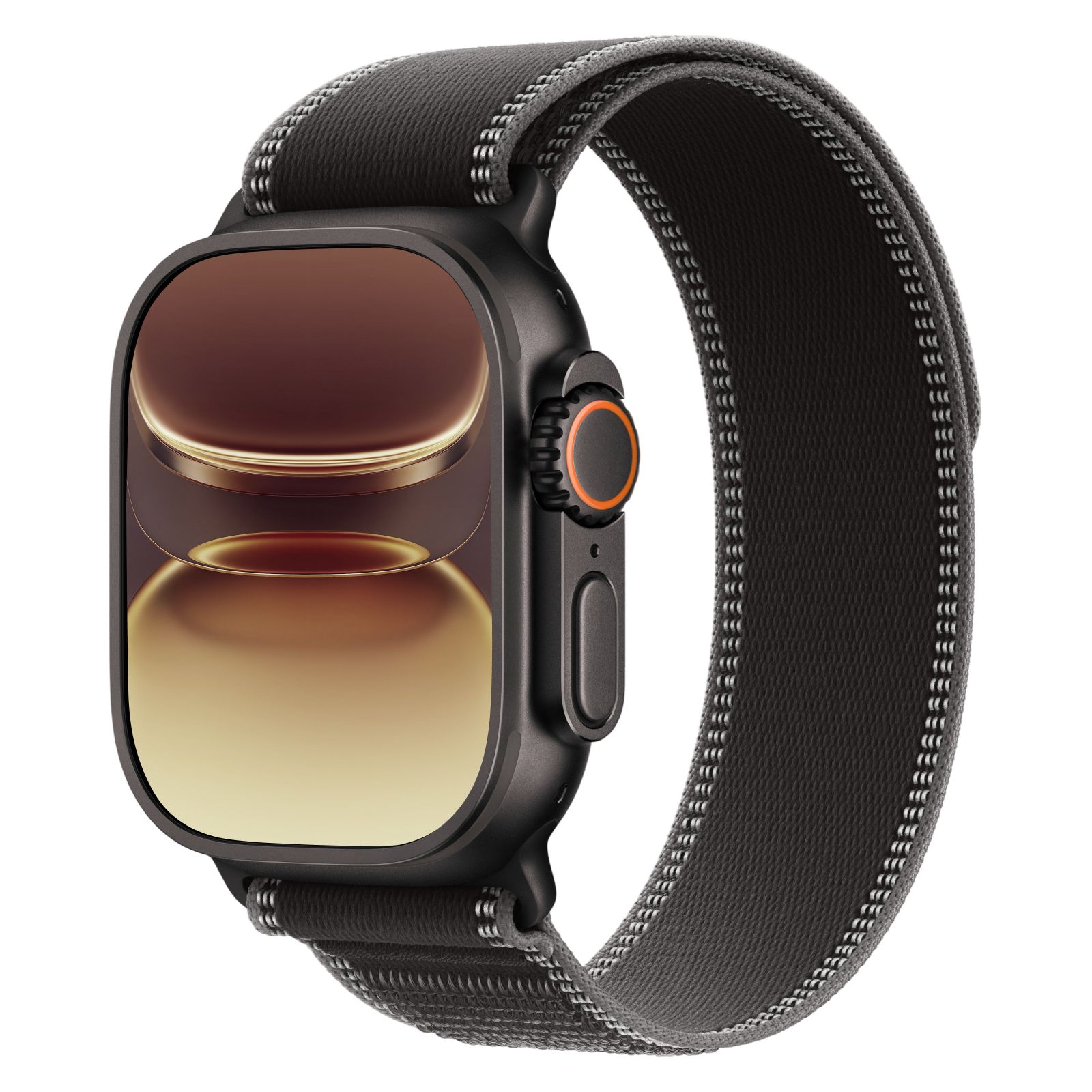 Apple Watch Ultra 3 - 64GB - 49mm - Black Titanium Case with Black/Charcoal Nylon Weave Trail Loop Band - M/L Size by Apple - Image 3