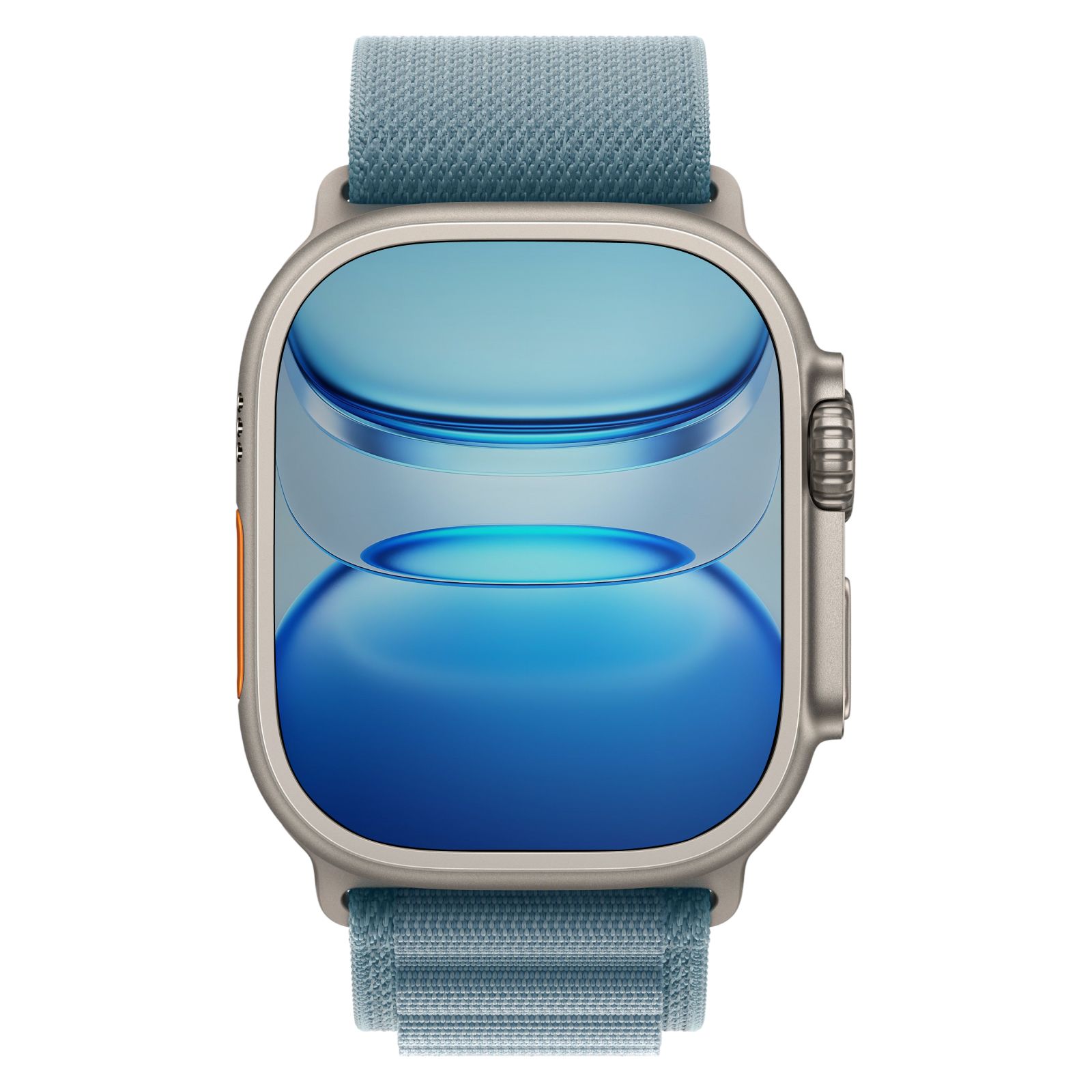 Apple Watch Ultra 3 - 64GB - 49mm - Natural Titanium Case with Light Blue Nylon Weave Alpine Loop Band - One Size by Apple - Refurbished - Like New condition - Image 4
