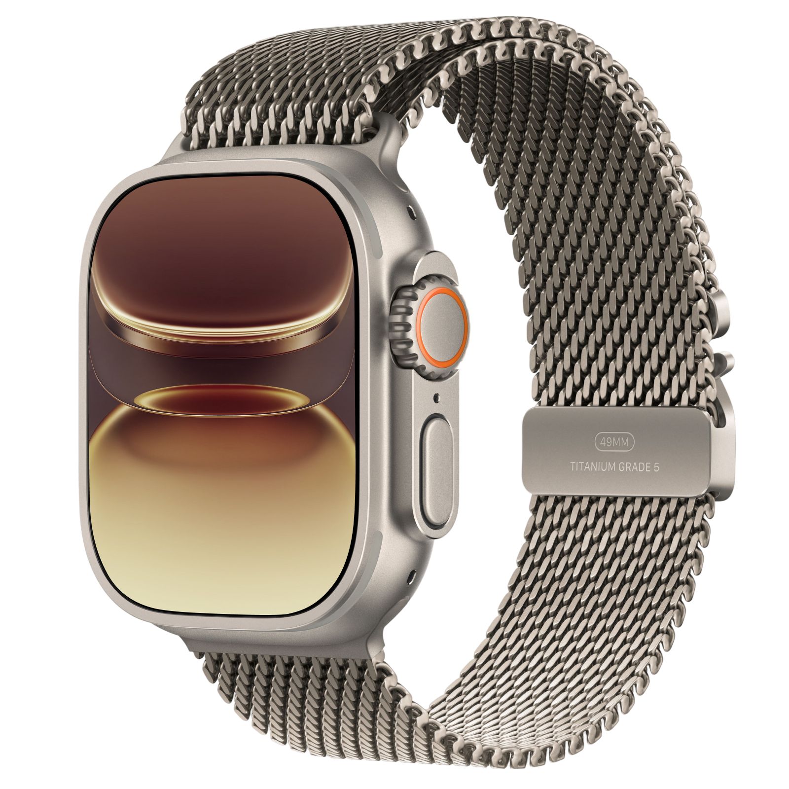 Apple Watch Ultra 3 - 64GB - 49mm - Natural Titanium Case with Natural Titanium Titanium Milanese Loop - Large Size by Apple - Image 3