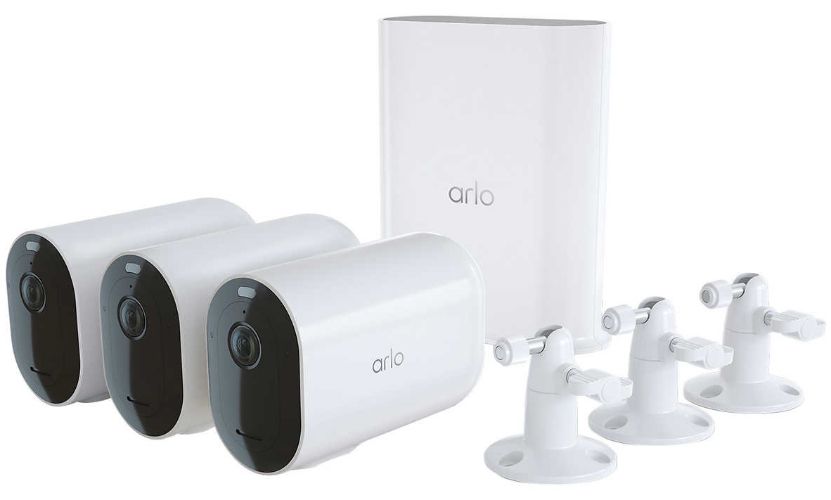 Arlo Pro 4 XL 3 Security Camera with Stand and Base Station - White by Arlo - Refurbished - Very Good condition - US$275.90