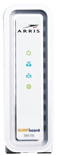 Arris SB6190 SURFboard DOCSIS 3.0 32 x 8 Gigabit Cable Modem - White by Arris - Refurbished - Very Good condition - US$40.94
