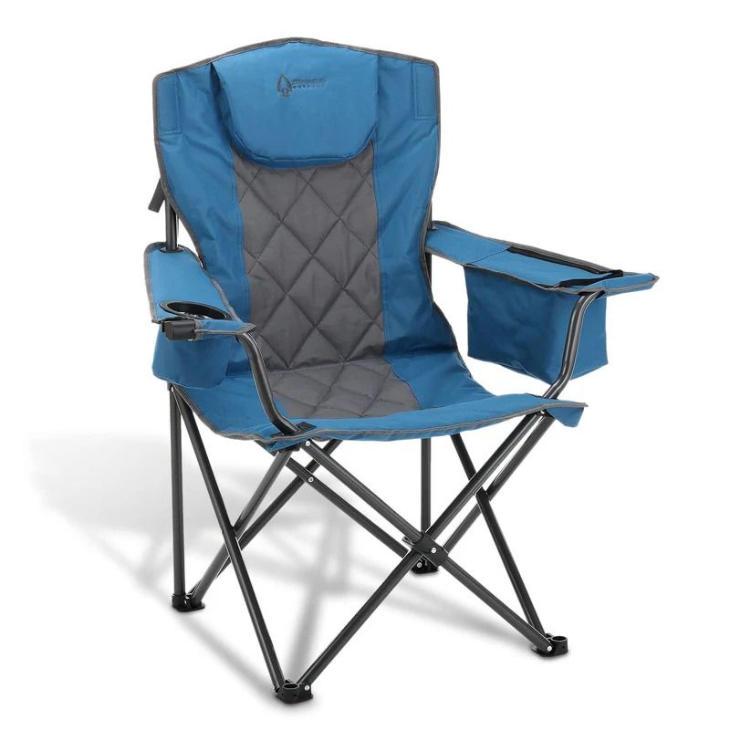 Arrowhead Outdoor Portable Folding Camping Quad Chair - Blue by Arrowhead Outdoor - Refurbished - Very Good condition - US$62.88