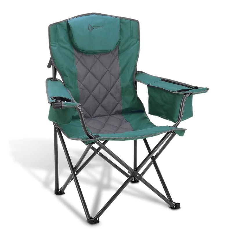 Arrowhead Outdoor Portable Folding Camping Quad Chair - Green by Arrowhead Outdoor - Refurbished - Very Good condition - US$52.51