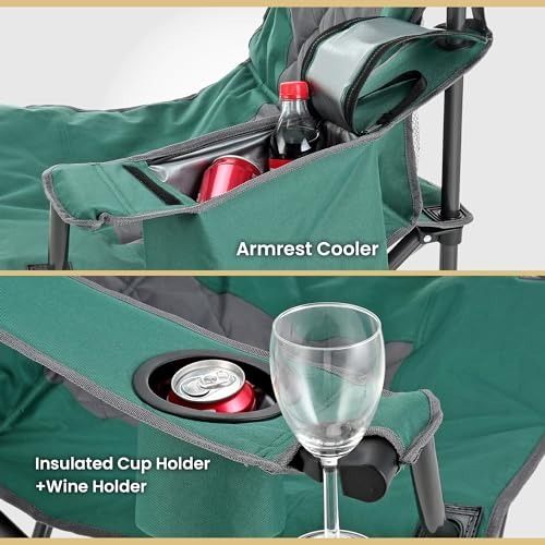 Arrowhead Outdoor Portable Folding Camping Quad Chair - Green by Arrowhead Outdoor - Image 4