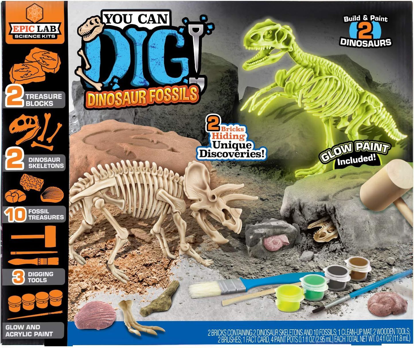 ArtSkills You Can Dig Dinosaur Fossils Epic Lab Science Kits Dinosaur Fossils (17 Pieces) - Brown/Grey by ArtSkills - Refurbished - Brand New condition - US$50.98