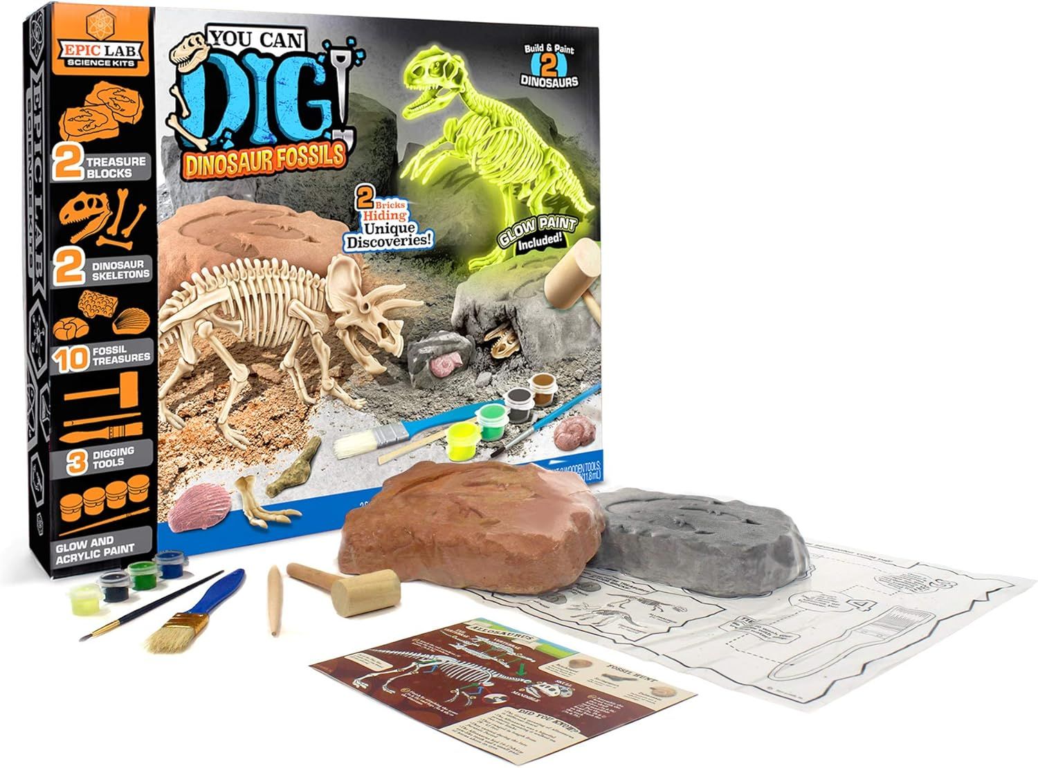ArtSkills You Can Dig Dinosaur Fossils Epic Lab Science Kits Dinosaur Fossils (17 Pieces) - Brown/Grey by ArtSkills - Image 3