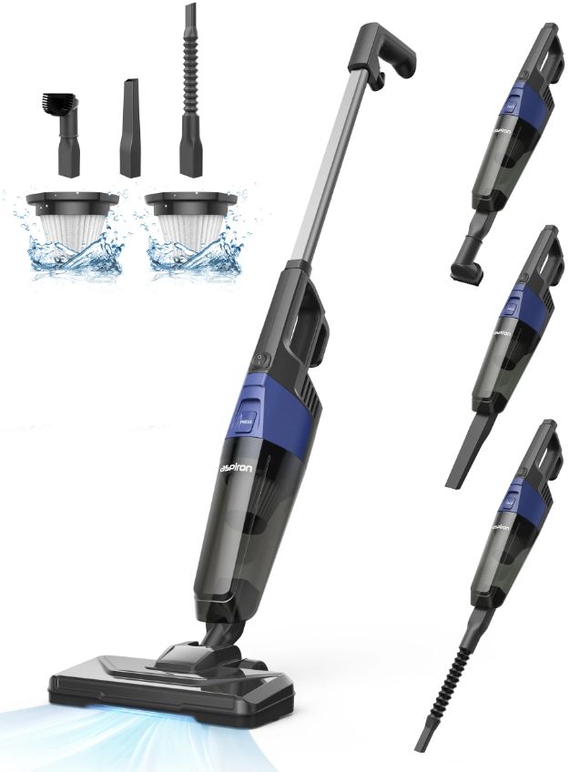 Aspiron 5-in-1 Handheld Corded Stick Vacuum Cleaner AS-CA025 - Blue by Aspiron - Refurbished - Very Good condition - US$94.04