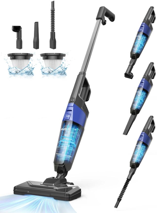 Aspiron 5-in-1 Handheld Corded Stick Vacuum Cleaner AS-CA025 - Blue by Aspiron - Refurbished - Very Good condition - Image 2