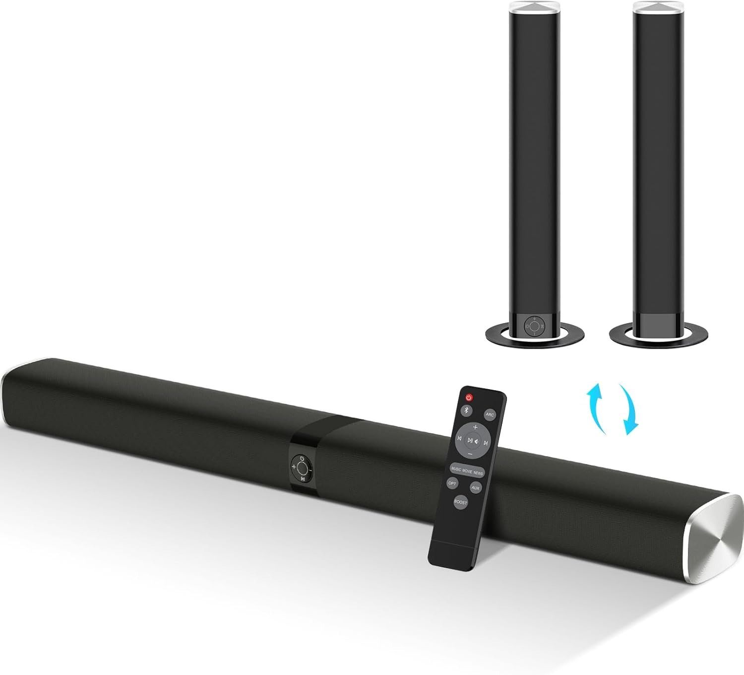 Assistrust Wired & Wireless Sound Bars for TV - Black by Assistrust - Image 2