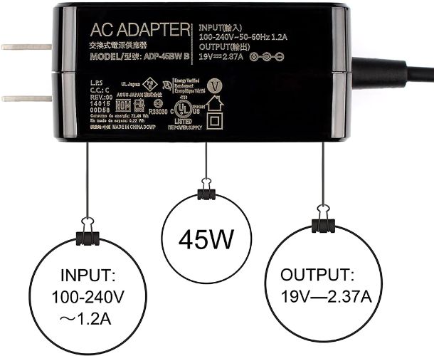Asus 19V 2.37A 45W AC Adapter Charger - Black by Asus - Image 2