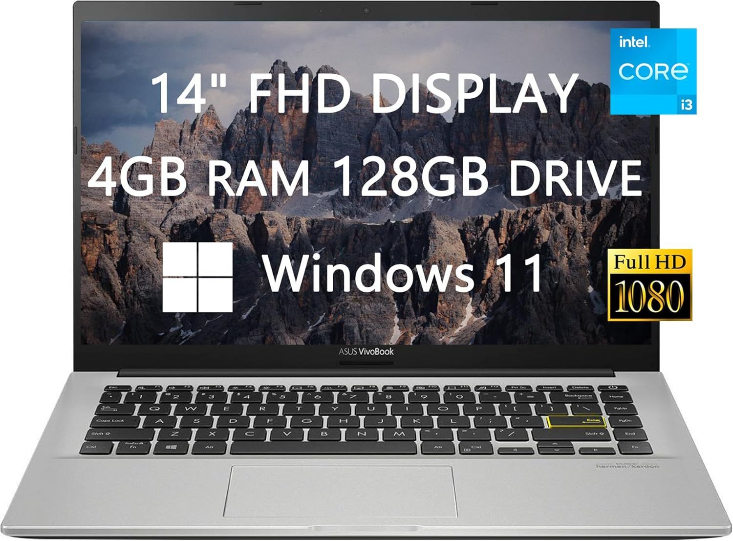 Asus Asus Vivobook 14 X413JA Laptop 14" - Intel Core i3-1005G1 1.2GHz - 128GB - 4GB - White - 14 Inch - Very Good - Standard Battery by Asus - Refurbished - Very Good condition - US$252.49