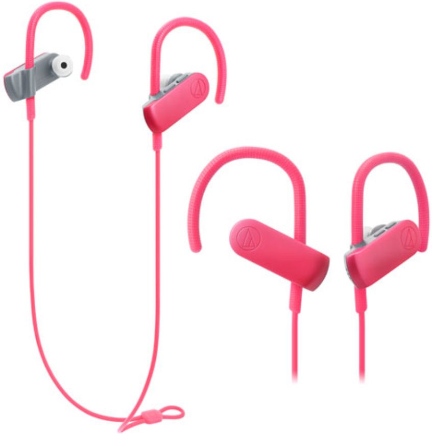 Audio-Technica Bluetooth Sport Headphones ATH-SPORT50BT - Pink by Audio-Technica - Refurbished - Premium condition - US$46.05
