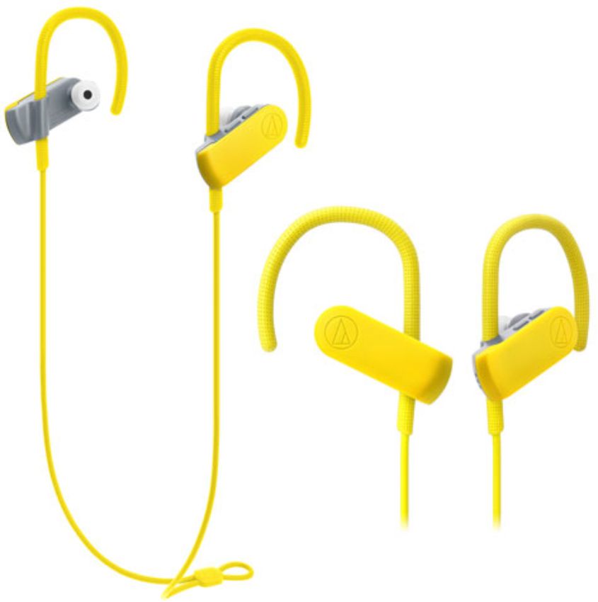 Audio-Technica Bluetooth Sport Headphones ATH-SPORT50BT - Yellow by Audio-Technica - Refurbished - Very Good condition - US$44.85