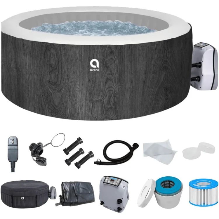 Avenli London Inflatable Whirlpool Hot Tub & Spa - Black by Avenli - Refurbished - Very Good condition - CA$606.98