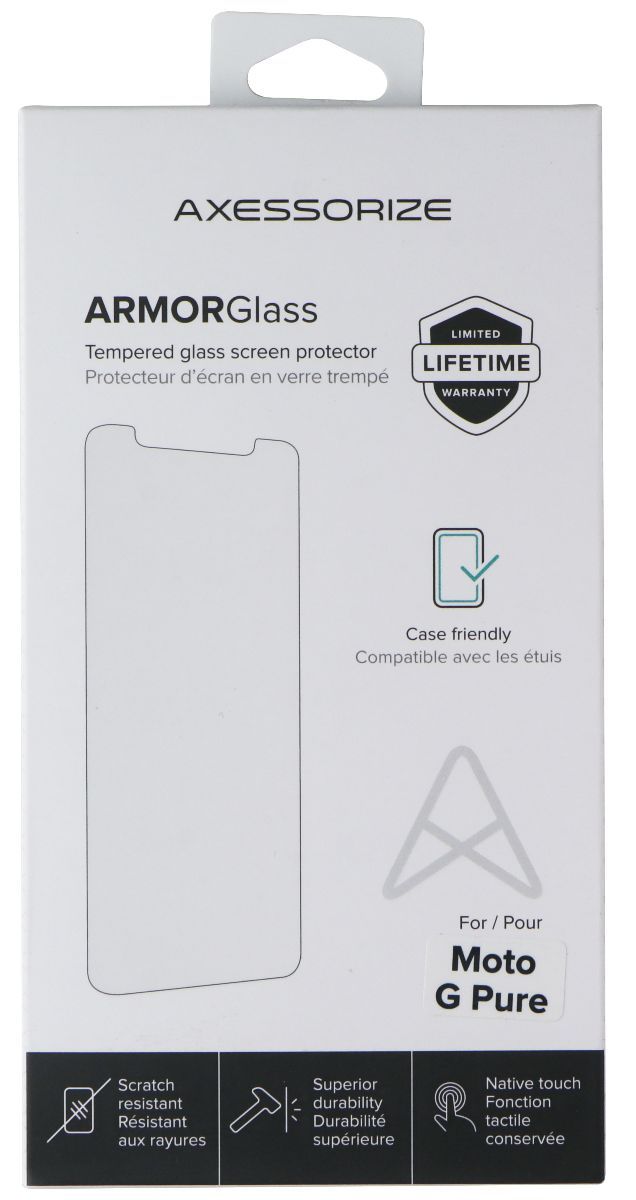 Axessorize ARMORGlass Tempered Glass Screen Protector for Motorola Moto G Pure - Clear by Axessorize - Refurbished - Brand New condition - US$8.78