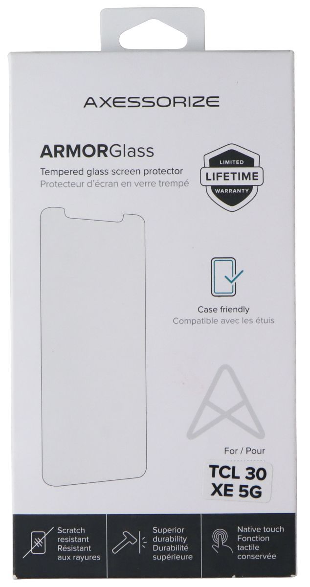 Axessorize ARMORGlass Tempered Glass Screen Protector for TCL 30 XE (5G) - Clear by Axessorize - Refurbished - Brand New condition - US$8.78